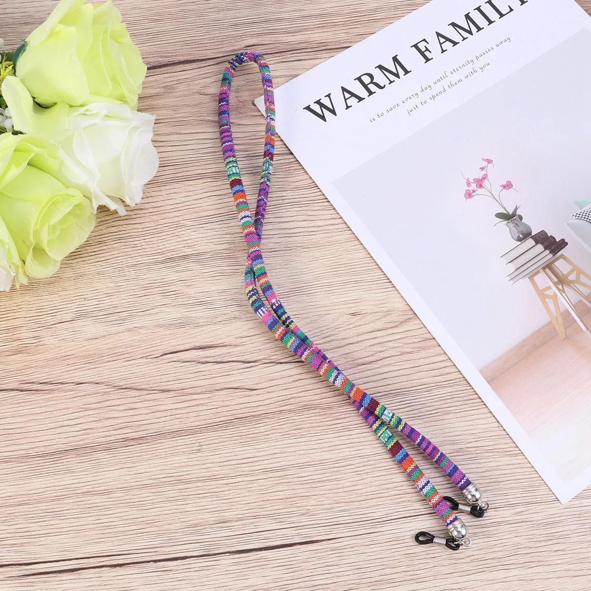 

Anti-Lost Eyeglasses Ethnic Style Adjustable Eyeglass Eyeglasses Chain Cord For Reading Sunglasses Optical Frames Purple