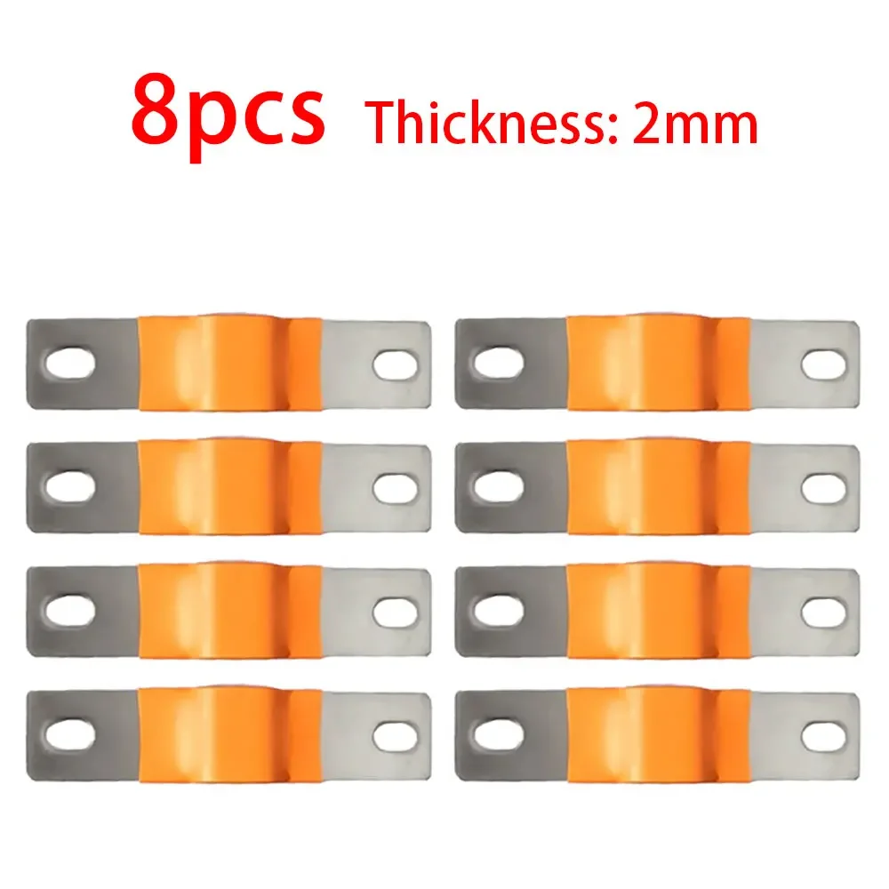 8Pcs 2mm 3mm Thick Flexible Busbar M6 Posts Straps 74mm Hole Central Pitch Connector Clip Contact 280Ah Battery Cells коннекторы