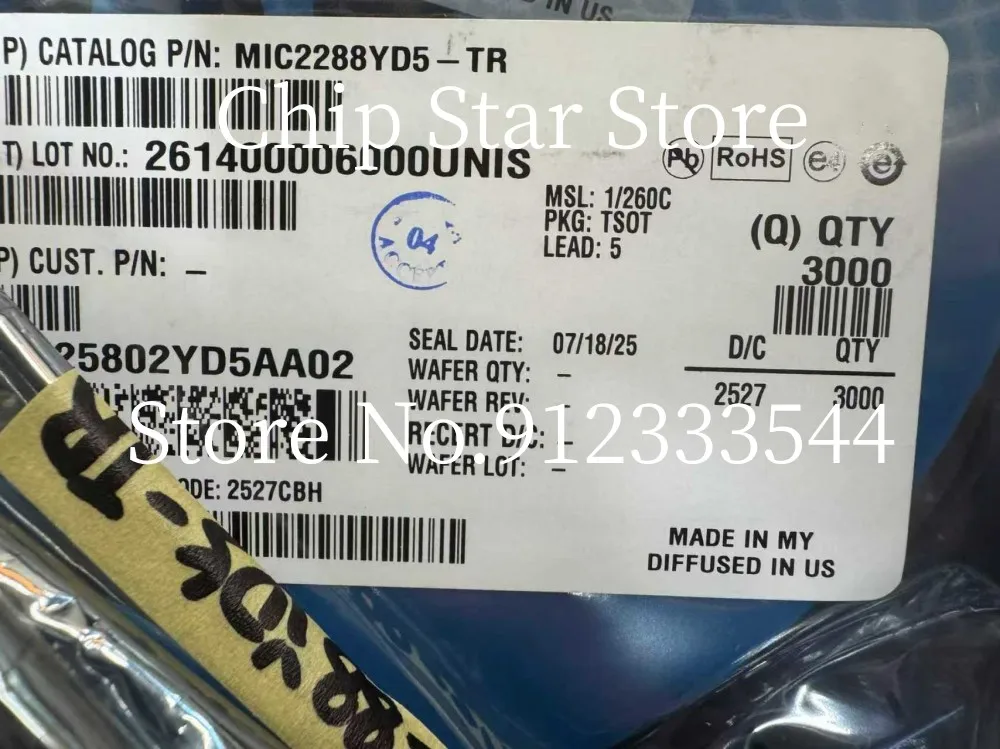 5-100pcs  MIC2288YD5-TR  MIC2288YD5  MIC2288  TSOT-5  DC-DC Switching Regulator  100%New And Original