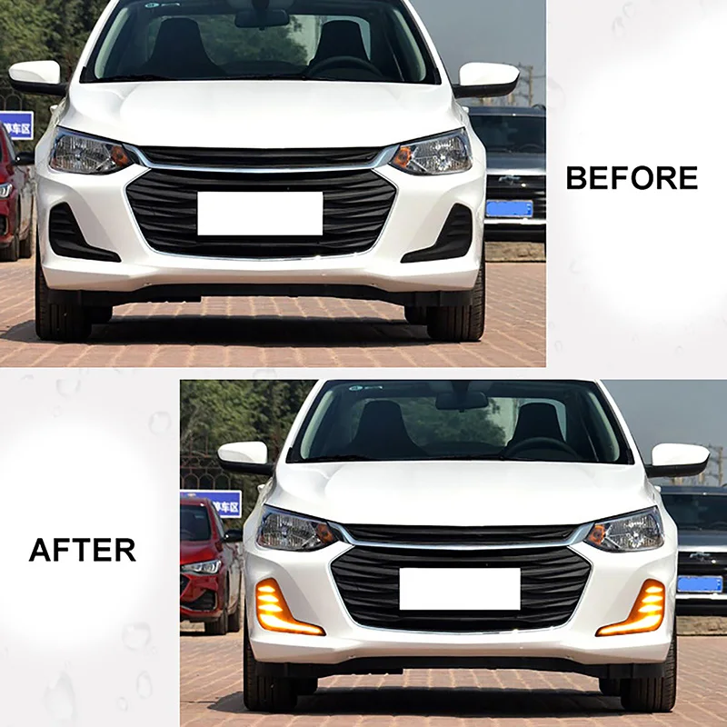 2Pcs/Pair Car LED Daytime Running Lights IP67 Waterproof Front Left, Right Turn Signal Lamp Fit For Chevrolet Cavalier 2019-2022