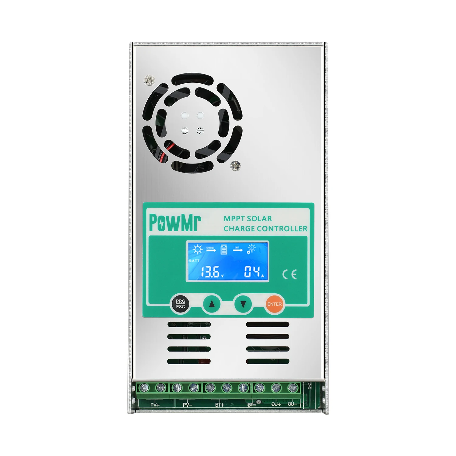 

PowMr 60A MPPT Solar Charge Controller LCD Input 160VDC Lead Acid Lithium Batteries 12V 24V Solar Panel Battery Charge Regulator