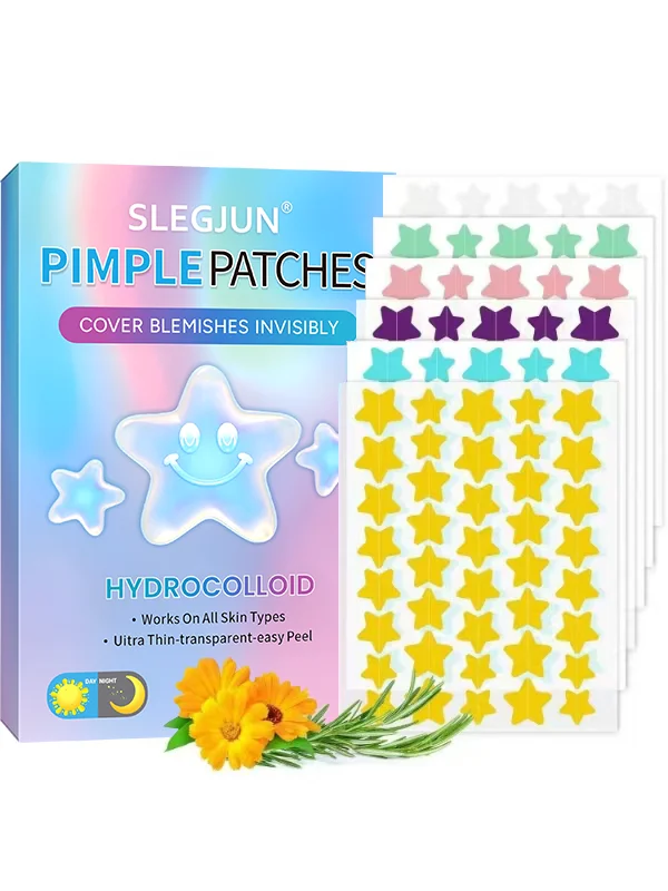 240 قطعة من ملصقات حب الشباب على شكل نجمة خفيفة وغير مزعجة لتغطية حب الشباب والعيوب، وملصقات حب الشباب على شكل نجمة تغطي بشرة الوجه
