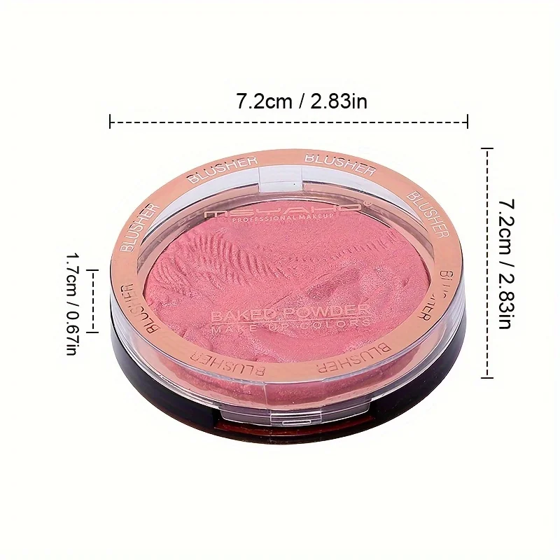 Emboss Shimmer Highlighter Geperst Poederpalet Gezicht Fleuren Make-up Mat Roze Rood Gezicht Blusher Make-up Cosmetica Glitter