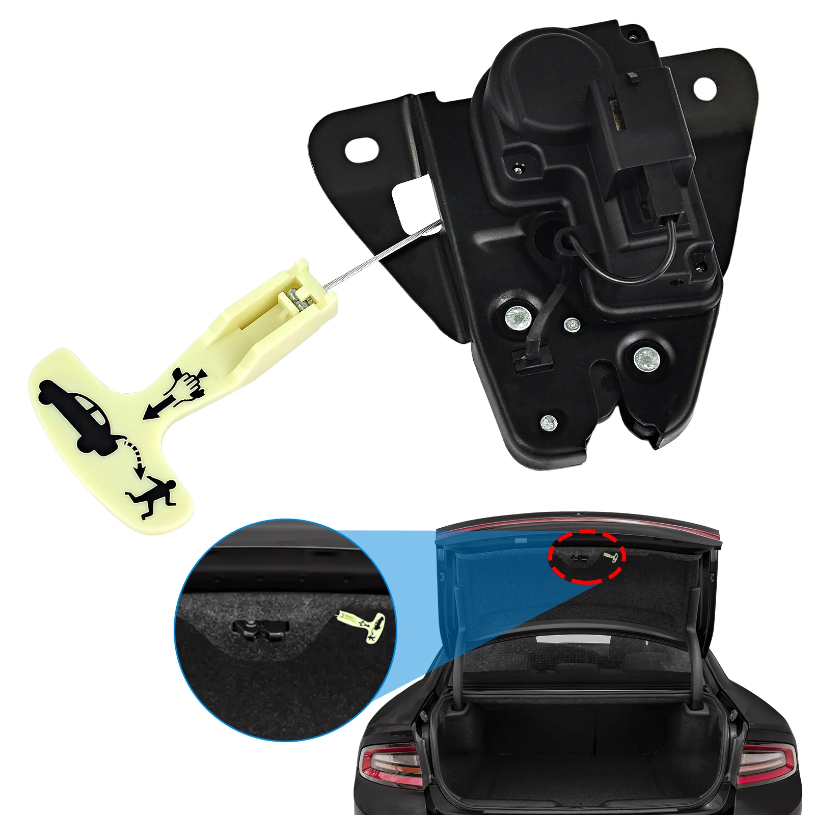Car Tailgate Lock Trunk Latch Actuator Replace 5056244AA 5056244AB