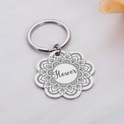 Anti-lost Pet Name Tags Flower Plates Personalized Dog ID Tag Free Engraving Cats Kitten ID Tag Nameplate Pendant for Pets