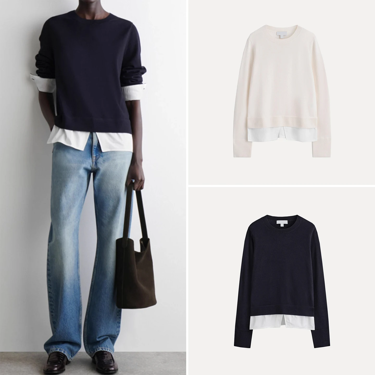 

Моющийся лоскутный вязаный свитер, комплект из двух предметов, женский зимний комплект 202, Новое поступление, бренд Z, стандартный крой, длинный свеч