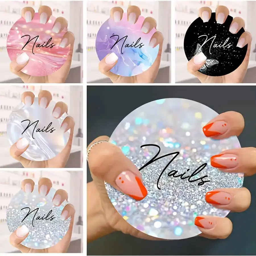1 Pcs/Lot Nail Art Display Card Board, Manicure Nailfie Disc, Nail Salon Accessory, Nail Tech Photo Prop, Nail Selfie Disc Board