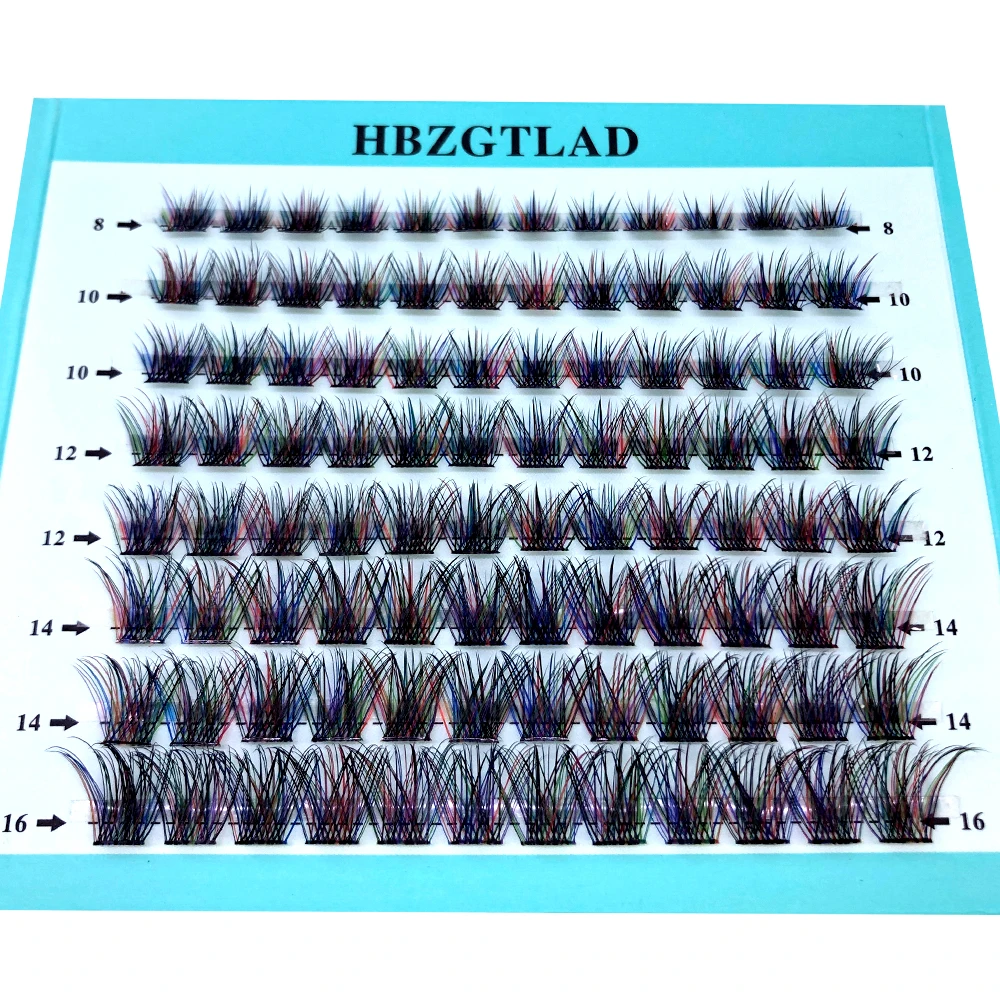 Mischen Sie 3D Fluffy Single Cluster Falsche Wimpern, vorgefertigte Volumenfächer, einzelne Wimpern, segmentierte natürliche gefälschte Wimpern für die Augenverlängerung – Detail 23