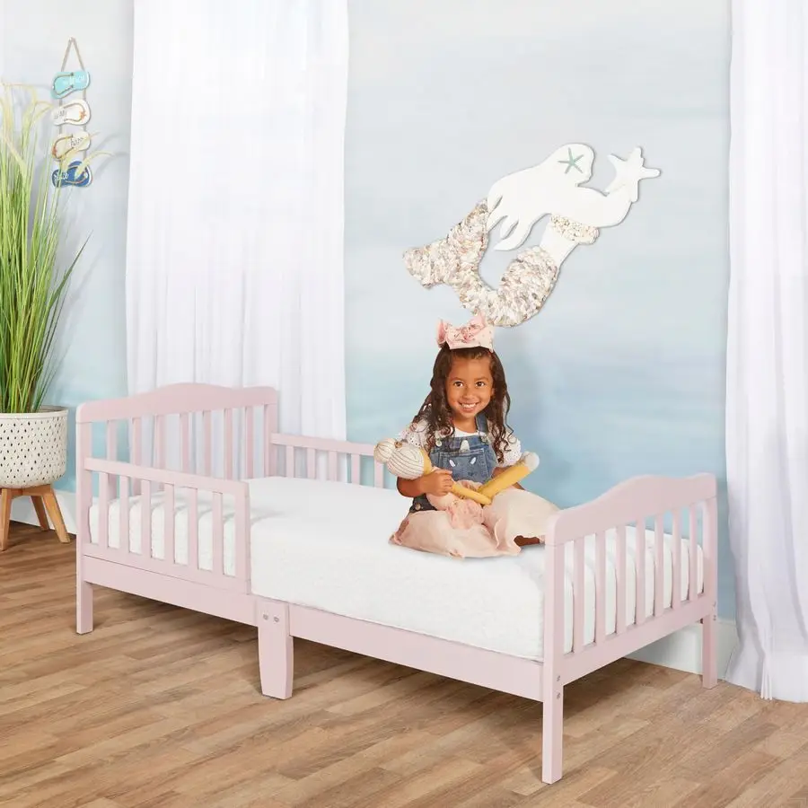 Cama infantil Sydney em rosa blush, certificação Greenguard Gold 53 x 29 x 28 polegadas, pacote de 1