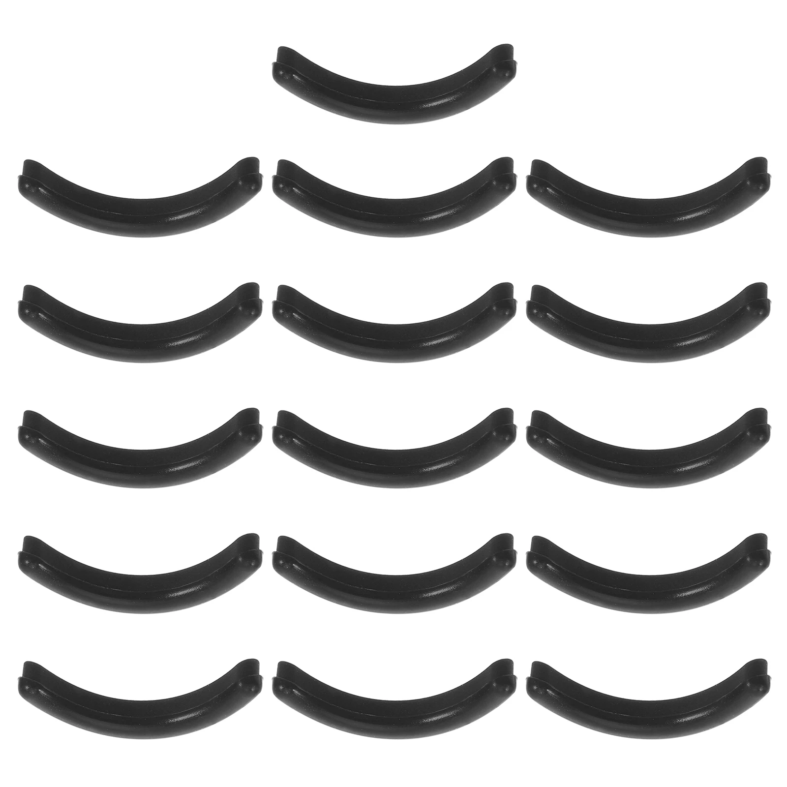 

16pcs Refill Pads Black Silicone Replacement Cushions Soft Washable Easy Replace Eco-Friendly Eyelash Curler Rubber Refill Pads