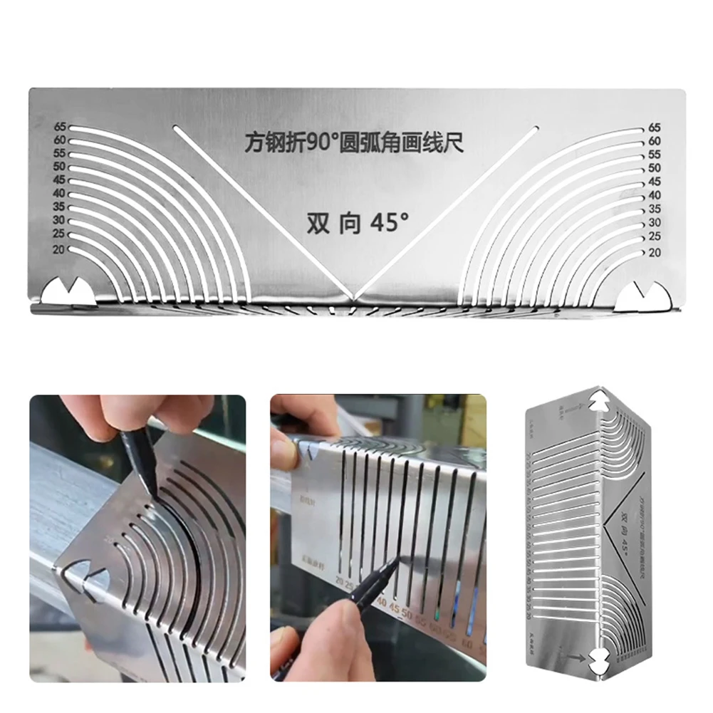 Precision Flex Angle & Arc Marking Tool Efficient Metal Pipe Saddle Cutting Guide Precision Plumber's Measuring Tool