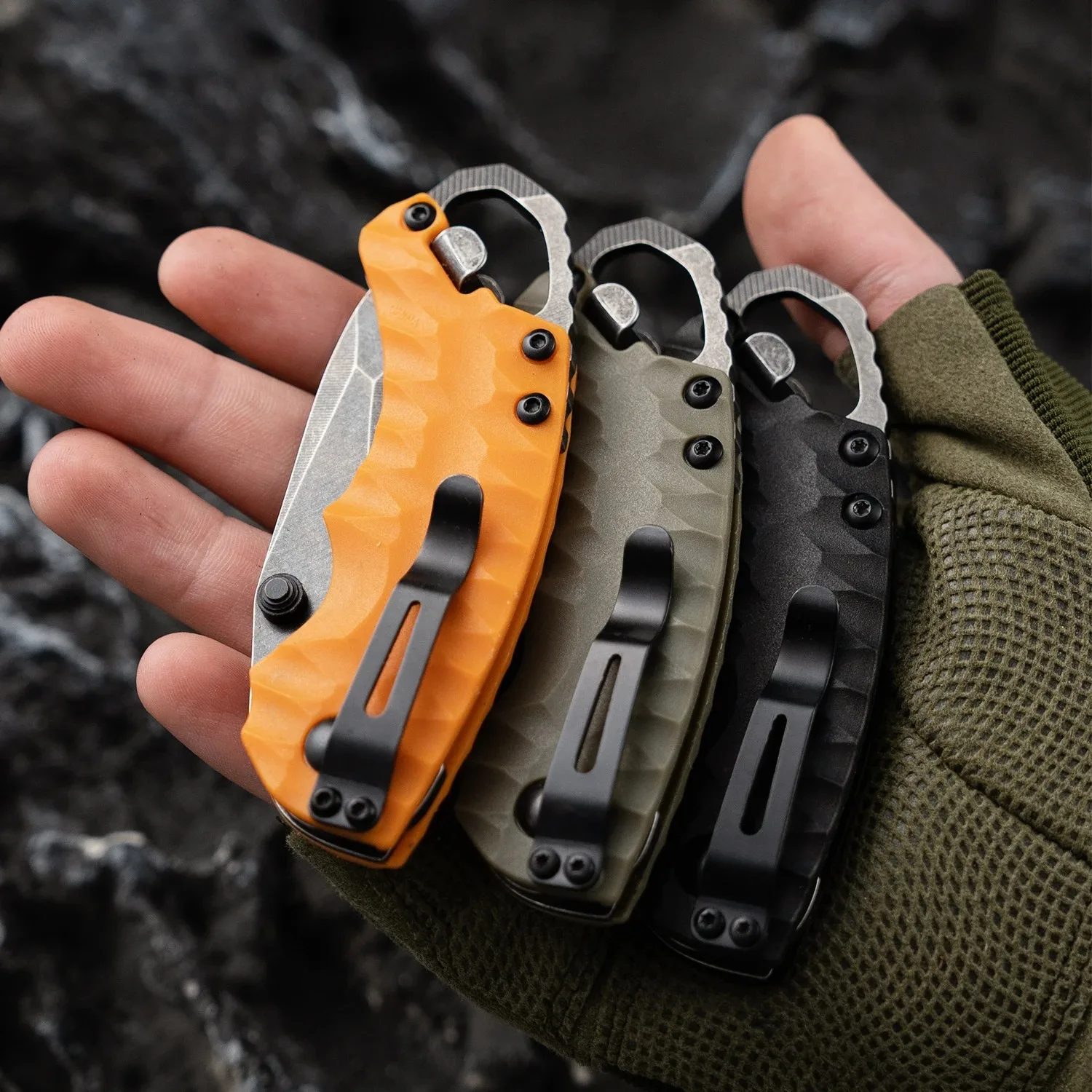 EDC Outdoor Folding Pocket Knife Stainless Steel Portable Jackknife Camping Survival Knife for Self Defense Hiking Travel