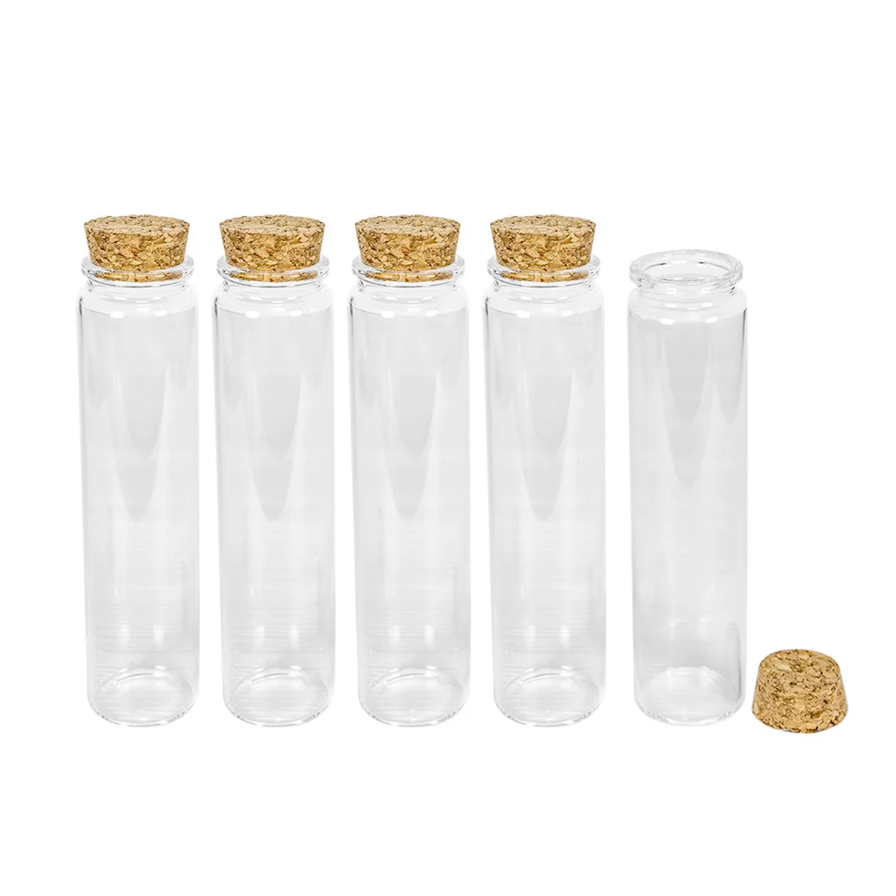 

12pcs/Lot 125ml 37*150mm Small Glass Bottle Stopper Corks Glass Jars Storage Tiny Spice Test Tube Bottle Candy Containers Vial