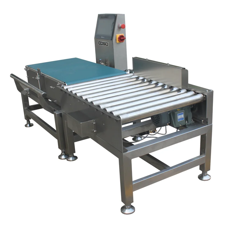 1-20KG Online Combine Weight Measure Machine Food Roller Conveyor Checkweigher