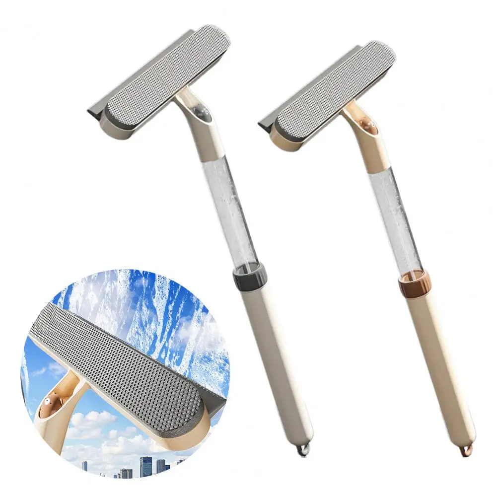 Multifunctional Window Brush 3-in-1 Window Screen Brush with Retractable Wand Swiveling Head Glass Wiper Multi-surface Squeegee