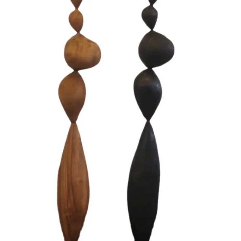 retro solid wood abstract sculpture ornament large floor entrance vertical height wood carving artwork decoration display