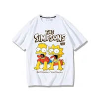 Anime-related Short-sleeved T-shirt for Men, 2025 Summer, European and American Trendy Brand, Loose Fit, 100% Cotton