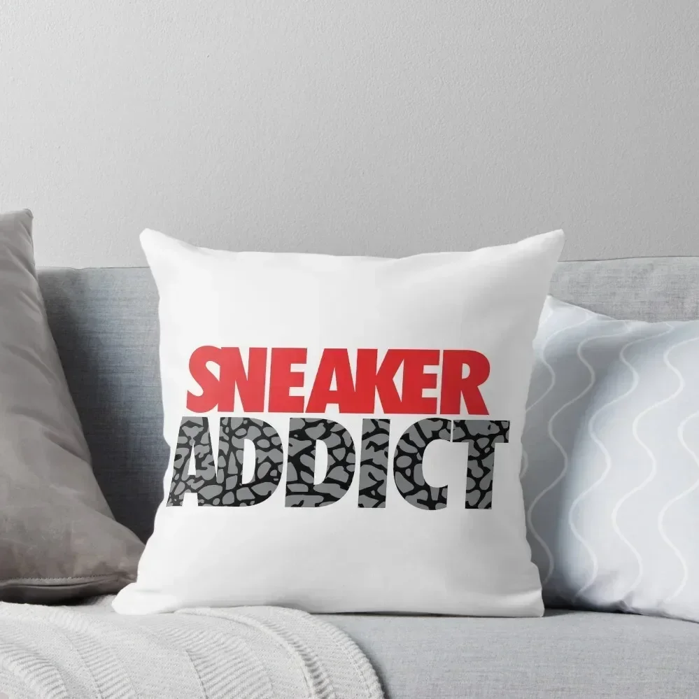 Sneaker Addict Cement Throw Pillow Decorative Pillow Covers For Sofa Cushions For Sofa Ornamental Pillow