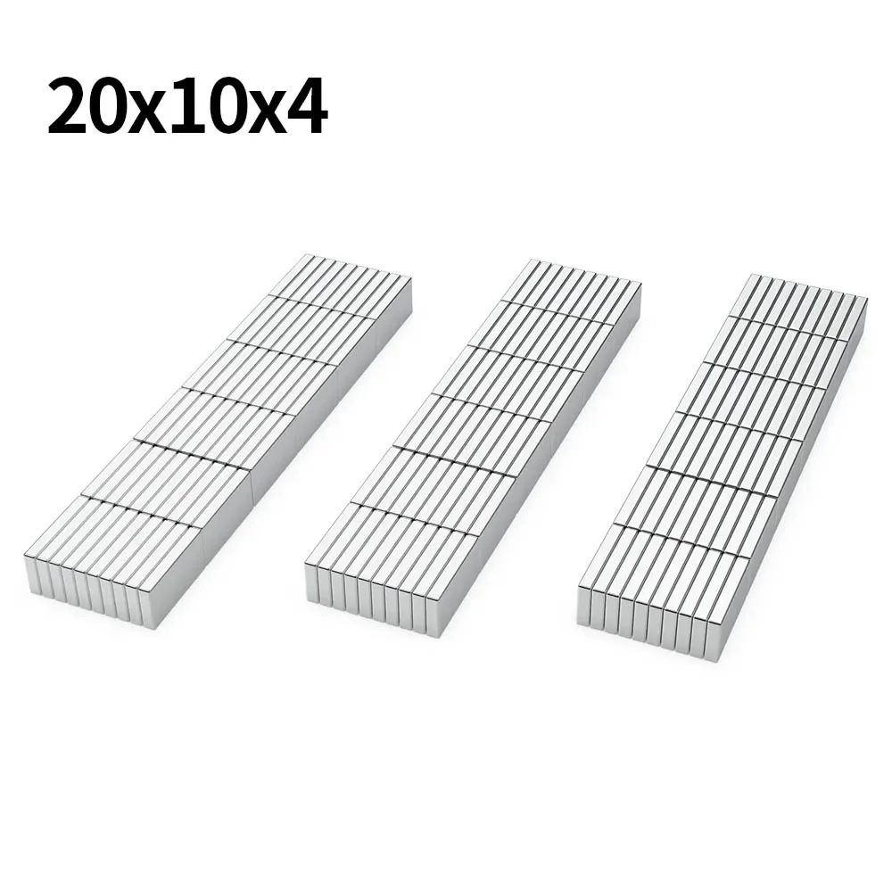 

20x10x4mm N35 Super Strong Neodymium Magnet Blcok NdfeB Powerful Permanent Magnetic imanes Refrigerator Magnets 20*10*4mm