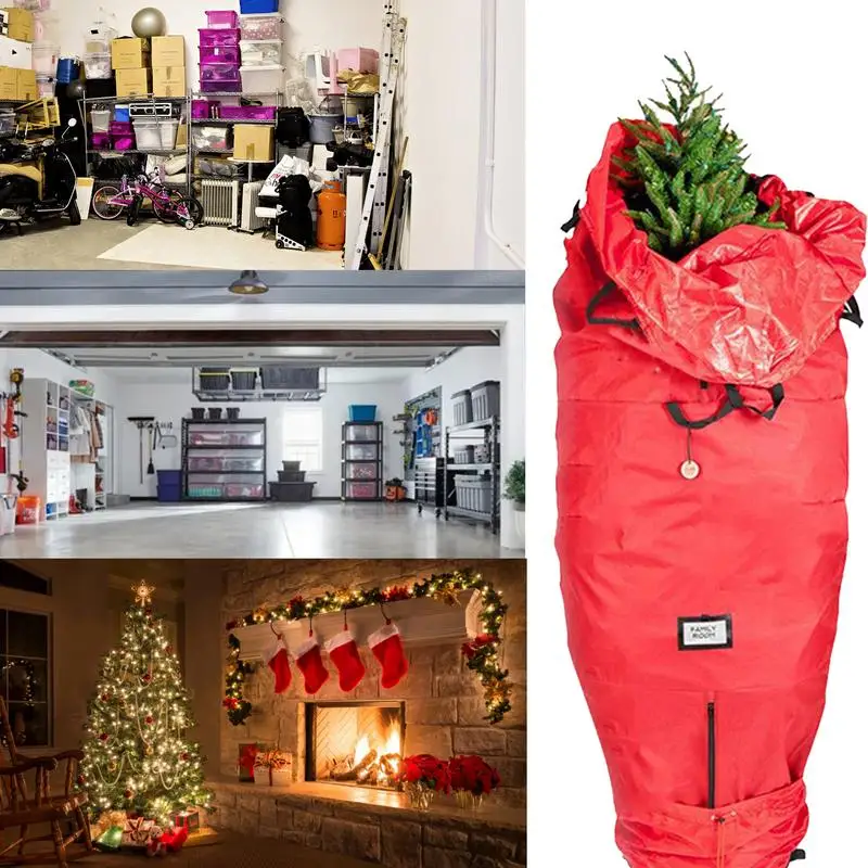 Upright Christmas Tree Storage Bag Waterproof Tree Storage Organizer Foldable Cloth Bag for Storing Christmas Tree Home Storage