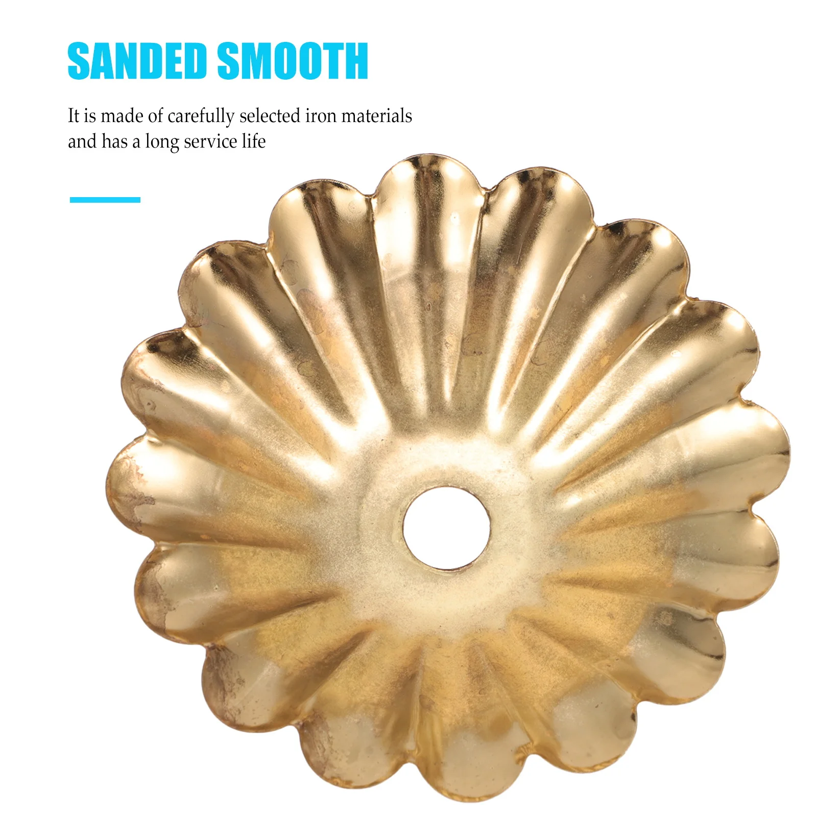 

6pcs Flower Design Cover Table Lamp Gasket Lighting Plate Cover For Chandelier Ceiling Lamp Iron Material Easy Assembly Home