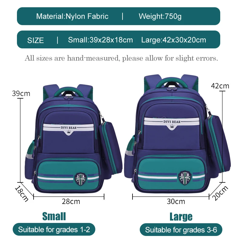 school bag Kids backpack water proof Preschool Ages 6-18 Spine protection Reduce the burden Large capacity