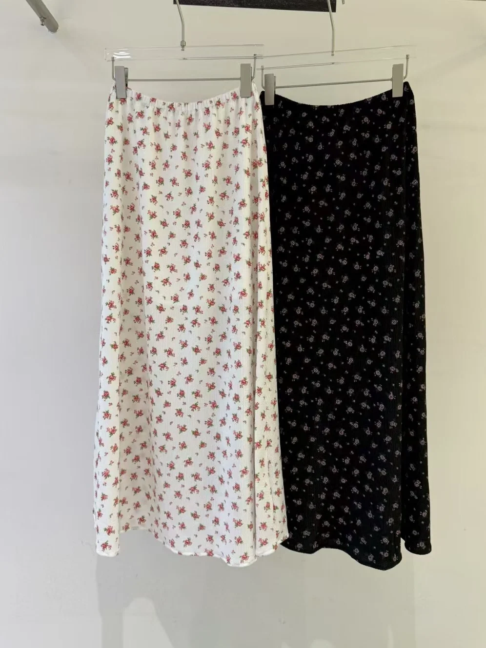 

Корейская женская юбка А-силуэта с цветочным принтом и высокой талией, весенне-летняя модная повседневная прямая длинная юбка для похудения