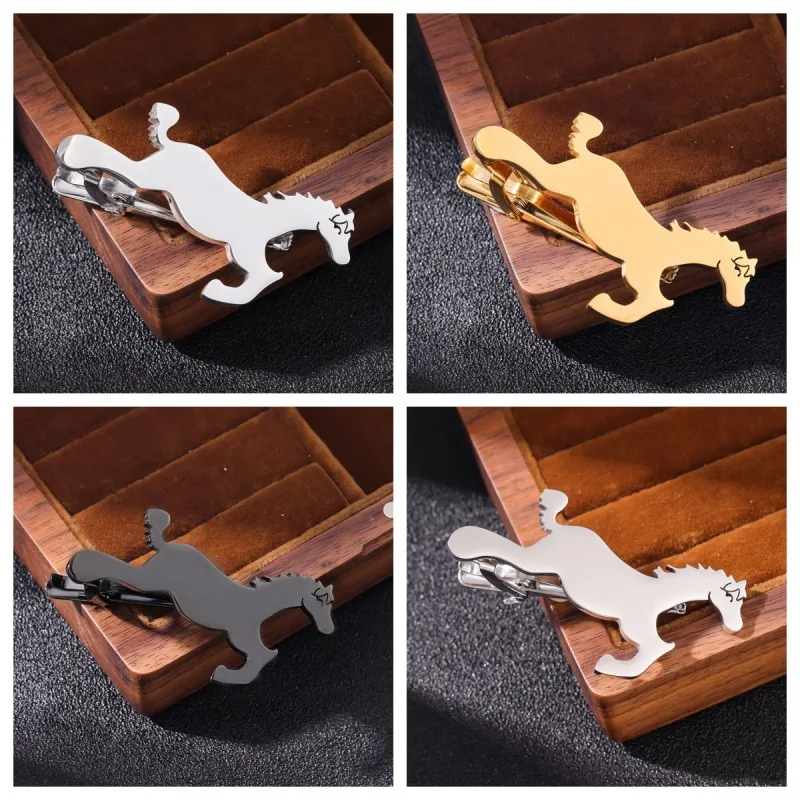 Multifunctional Creative Men's Animal Shape Tie Clip Fashion Novel Titanium Steel Top Grade Collar Clip