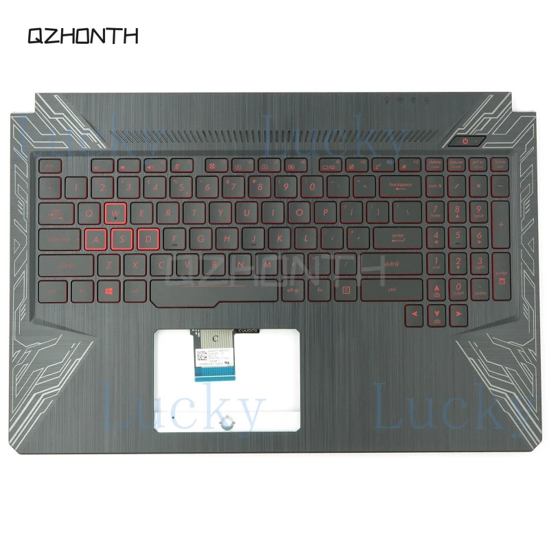 

f New For ASUS TUF Gaming FX504 FX504G FX80 FX80G Palmrest Backlit Keyboard White