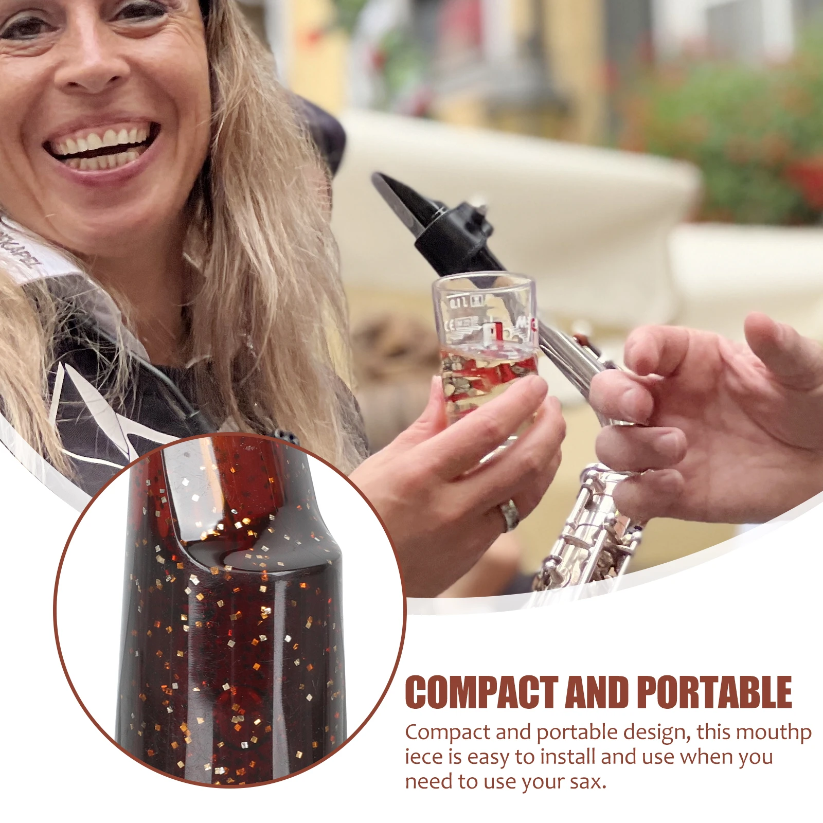 

Professional Alto Saxophone Mouthpiece Replacement Compact Design Easy Install Use Accurate Tone Air Tightness Long Term Durable