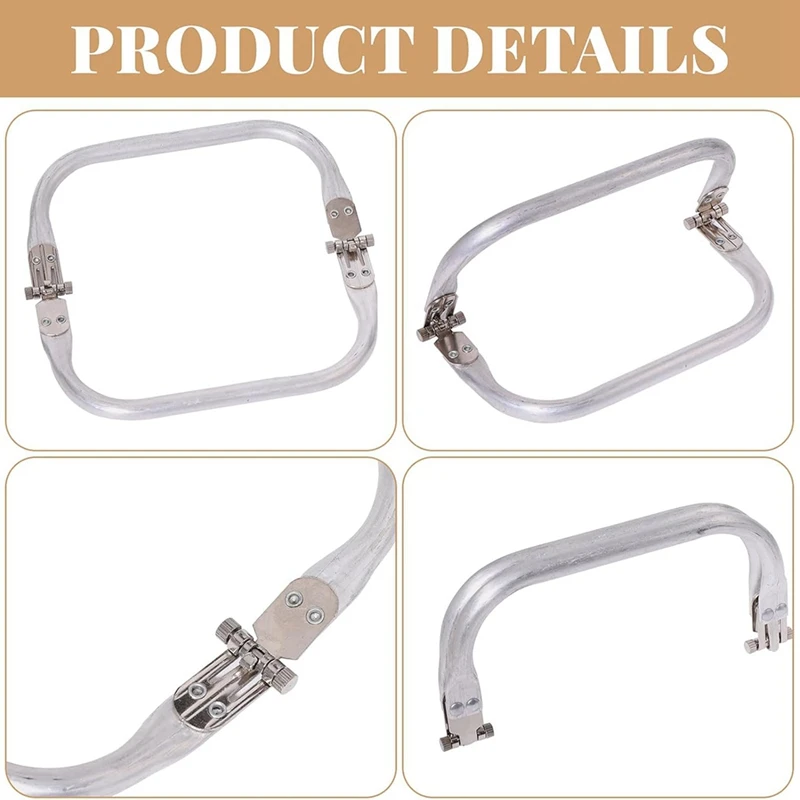 2 Pcs 6 Inch Metal Purse Frame Rectangle Bag Kiss Clasp Lock U-Shaped Bag Handle Arch Frame Internal Tubular Hardware