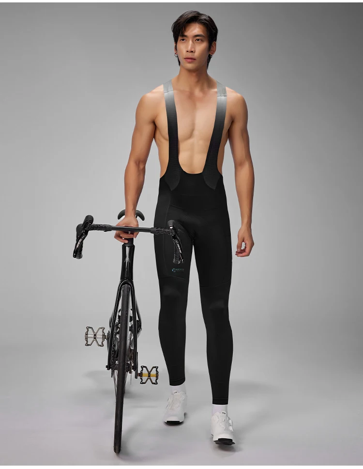 EVR Herren Winter-Radhose mit Latz, Fleece, Thermisch, Warm, Doppelpolsterung, MTB, Rennrad, gepolsterte Radhose, Outdoor-Sport – Detail 16