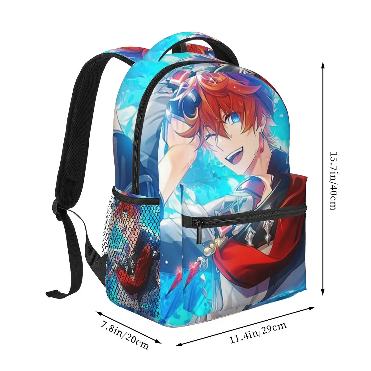 Genshin Impact Childe Diluc Ragnvindr Anime Backpacks Boys Girls Bookbag Children School Bags Travel Rucksack Shoulder Bag