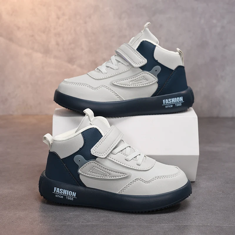 Children's Sports Shoes, Leather Models, Medium and Large Children's Casual Sneakers, Boys' Shoes