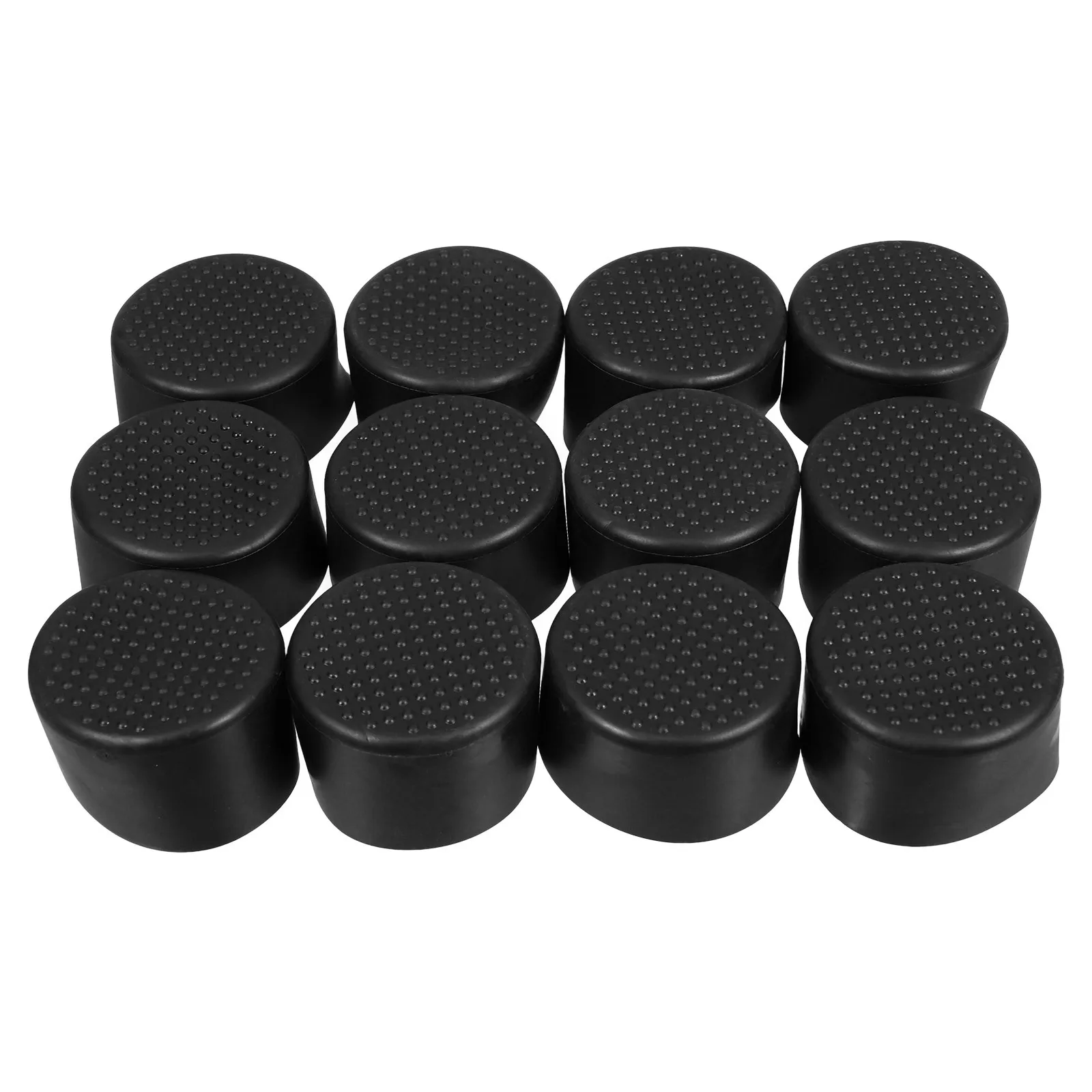 

12Pcs Anti Slip Chair Leg Caps Round Rubber Feet Covers Black 22mm Soft Furniture Leg Floor Protectors for Hardwood Floors Patio