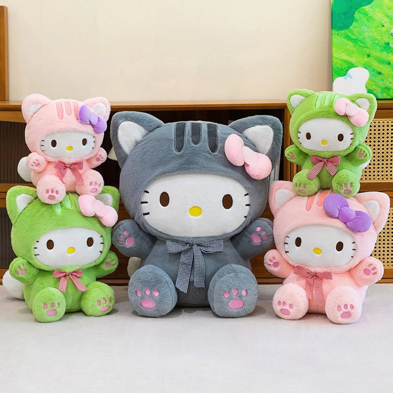 

New 32/65cm Sanrio Hello Kitty Plush Toy Large Soft Stuffed Cat Doll for Kids Birthday Gift Ideal As Cute Childrens Party Toy