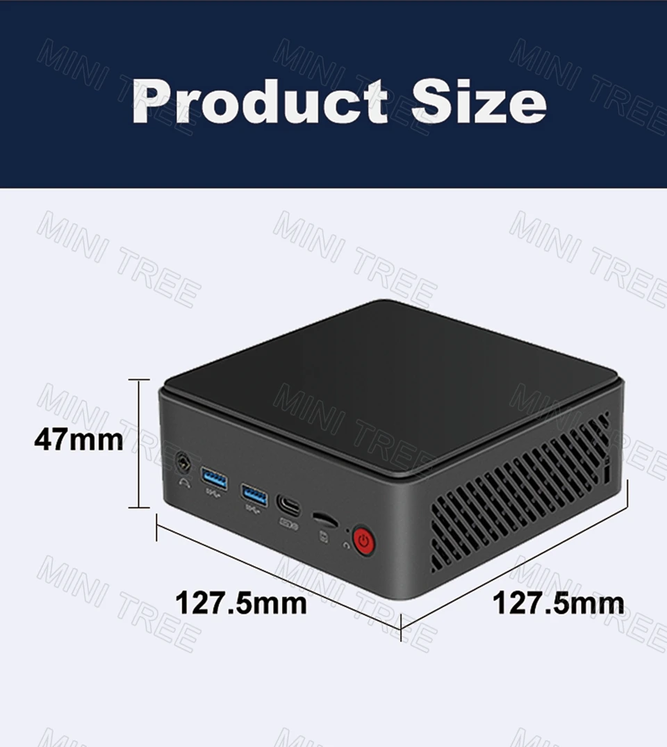 14Th Office Mini PC Ultra 9 185H 16Cores DDR5 Windows 11 Dual 2.5G Lan silent fan Desktop Mini Computer for Home Gaming design