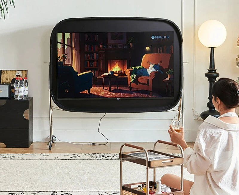 

Черный ретро съемный шкаф для телевизора из массива дерева, простой высококачественный напольный кронштейн для телевизора, спальня, гостиная, маленькая квартира