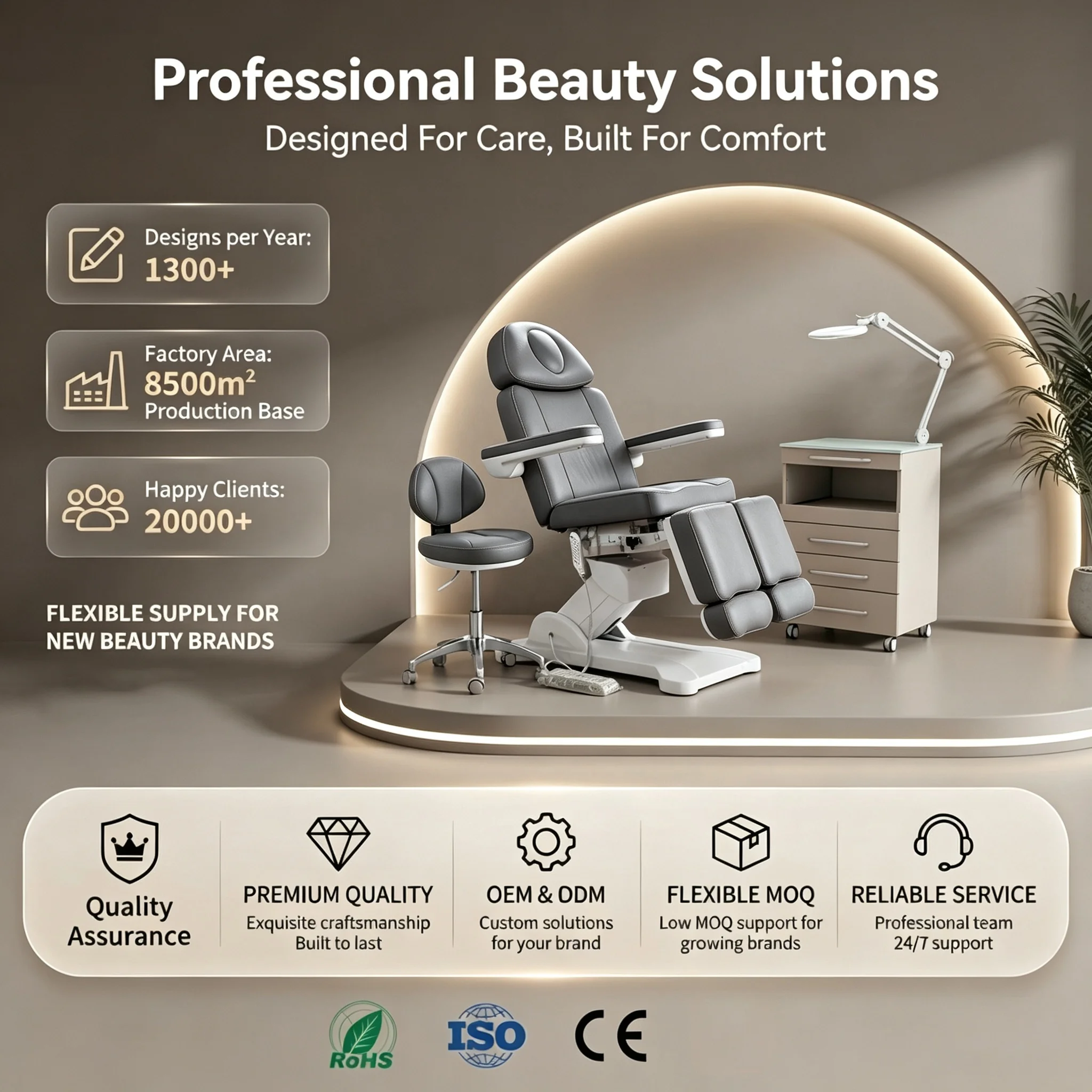 Electric 5 Motors Adjustable Split Leg Medical Chair Professional Clinic Treatment Foot Care Podiatry Chair