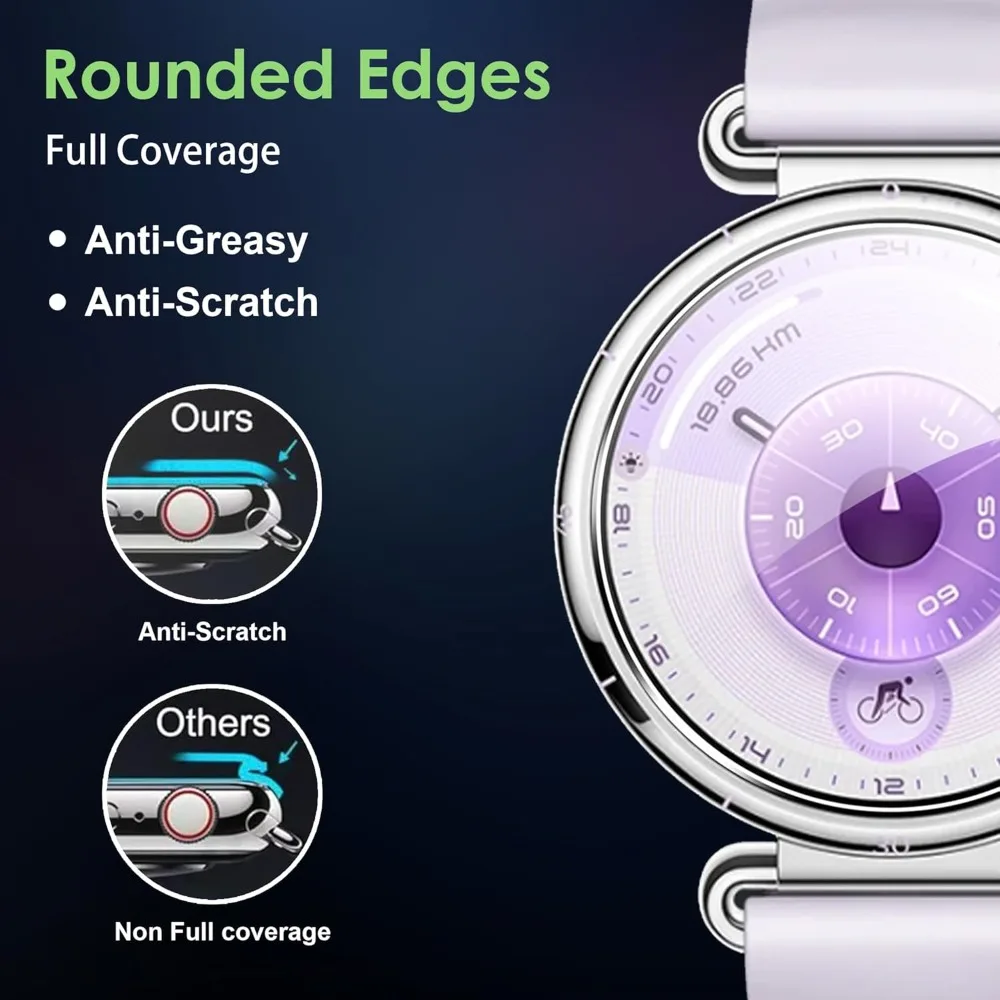 화웨이 워치 GT 6 5 4 3 2용 강화유리 41mm 46mm 스크린 보호필름 케이스 친화적 유리 보호필름 GT6 프로용