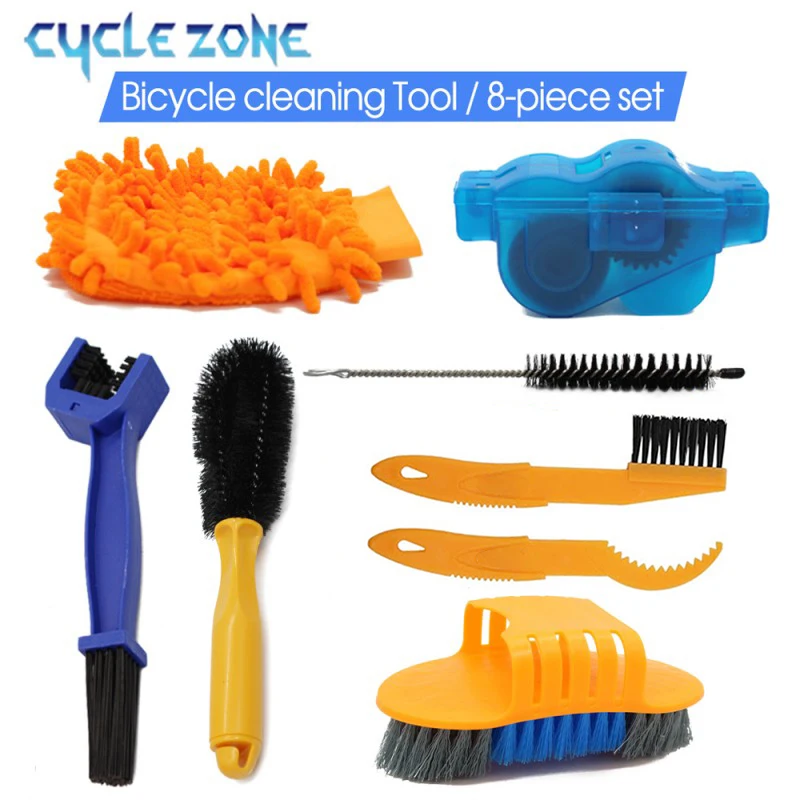 Kit de Nettoyage Portable pour Chaînes de Vélo – Brosse et Boîte de Nettoyage pour Chaînes – Outils de Réparation et Lavage pour Cyclisme