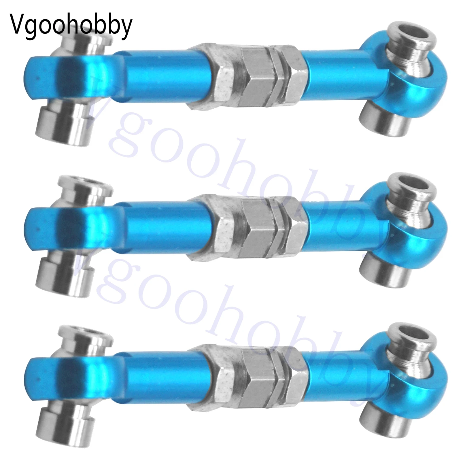 Tendeur de tige de Servo de direction, maillons en aluminium RC, 4 pièces 102017   Compatible avec la voiture RC sur route Himoto RedCat Racing 1/10