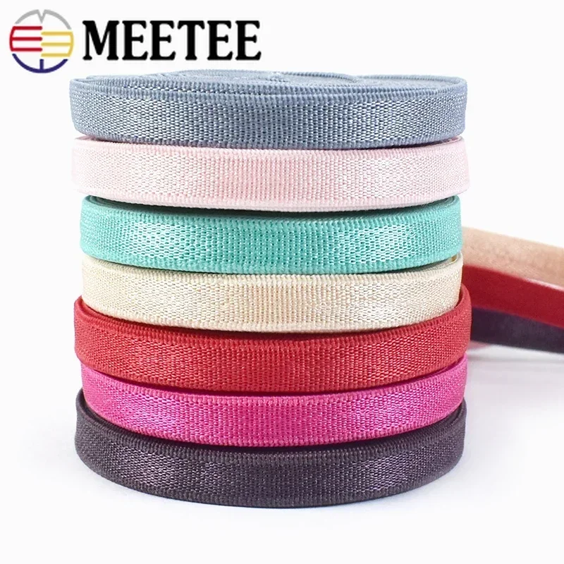 

5/10/20M 6mm Colored Elastic Band for Bra Shoulder Strap Underwear Soft Rubber Band Notebook Stretch Belt DIY Sewing Accessories