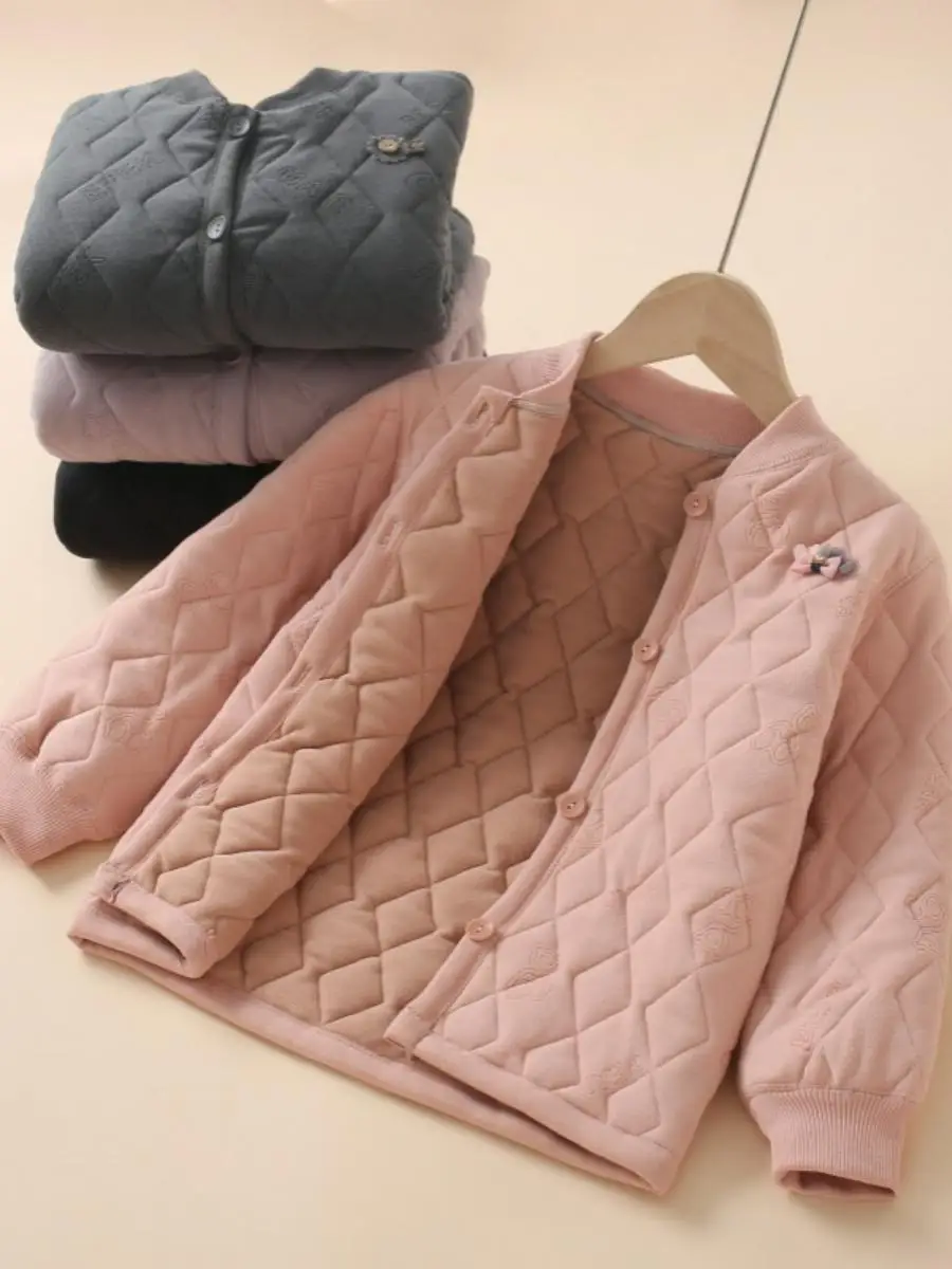 Thiened Fce Warmth 어린이 학교용 이너웨어 가벼운 자켓 가을 및 겨울용 캐주얼 슬렉스