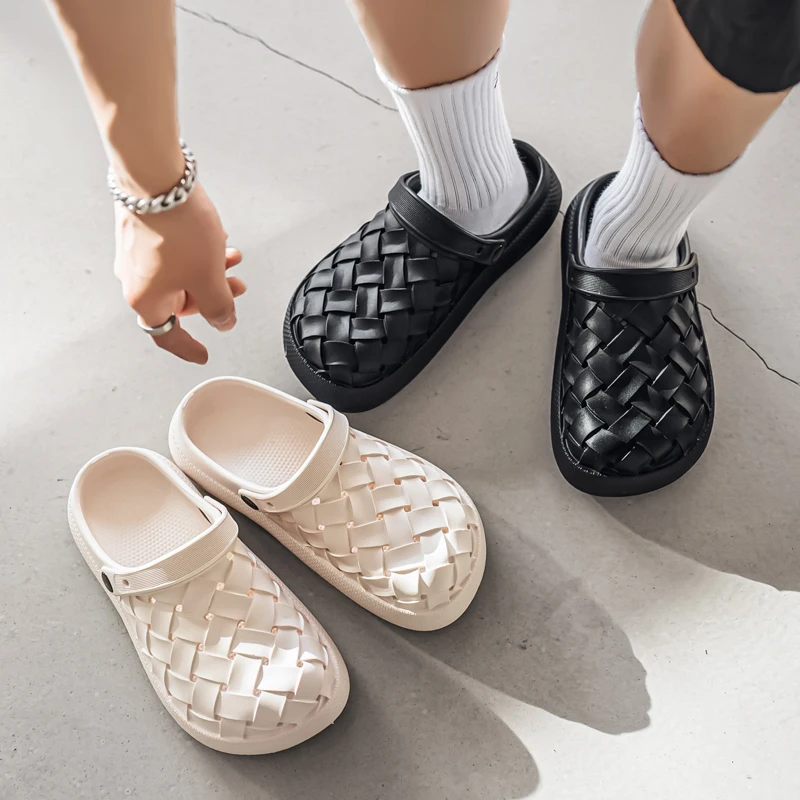 

Couple's Summer Flat-bottomed Slip-on Anti-slip Quick-drying Solid Color Silent Soft Lightweight Casual Anti-slip Slippers