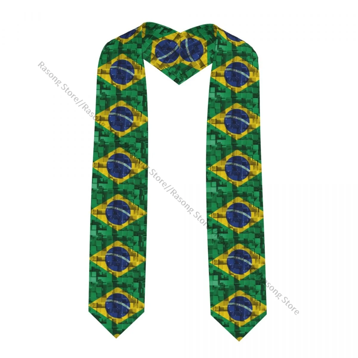 Brazil Flag Unisex Adult Graduation Stole Shawl for Academic Commencements Celebration Uniform