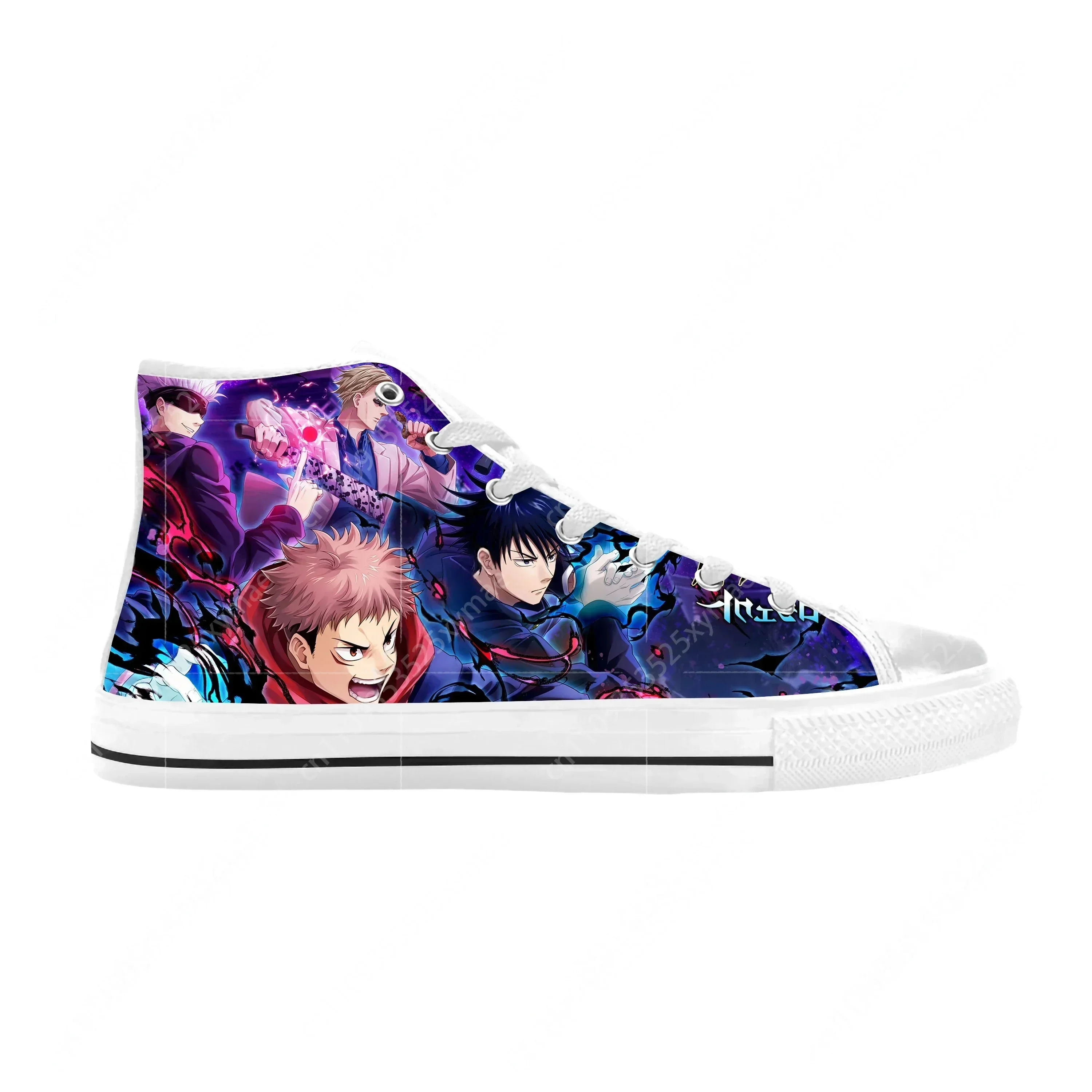 Japanese Anime Cartoon Manga Comic Jujutsu Kaisen Casual Cloth Shoes High Top Comfortable Breathable 3D Print Men Women Sneakers