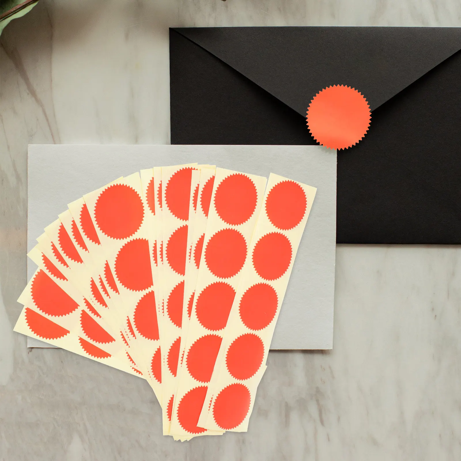 

100Pcs Gear Shape Steel Stamp Seal Stickers for Envelopes Certificates Files Office School Craft Scrapbooking Stationery