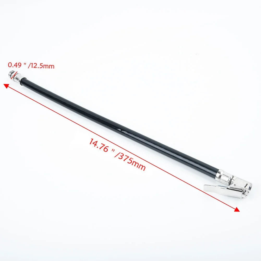 

Lock on Car Clip Chuck Inflator Hose Spare Parts Fitting Black Air Tire Pressure Meter Auto Automobile Flexible