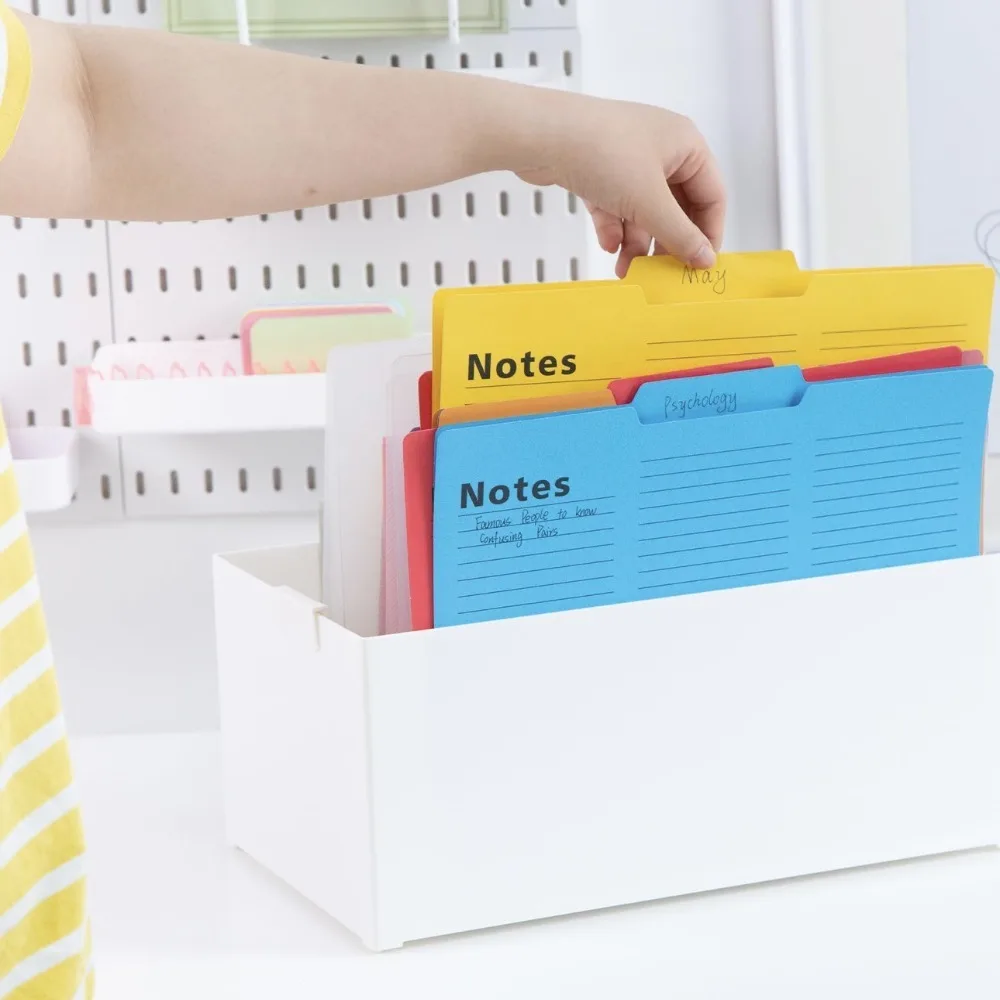 

Desktop Storage Writable Manila Folder Large Capacity Lineate Writing Notes a4 File Organizer Document Holder Multifunctional